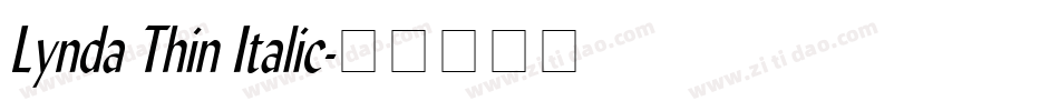 Lynda Thin Italic字体转换